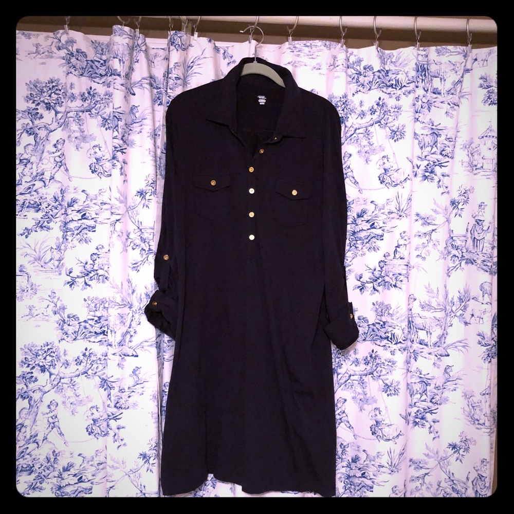 Jockey brand button up shirt dress